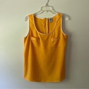 Anne Klein Yellow Sleeveless Blouse L